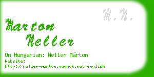 marton neller business card